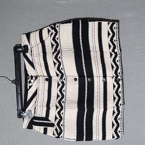 CAPULET‎ Black and White Striped Women's Mini Skirt Size Medium